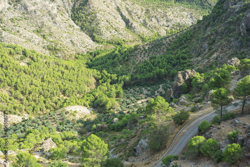 views of the landscape of Segura de la Sierra located in the Natural Park of the Sierras de Cazorla, Segura y las Villas, Spain