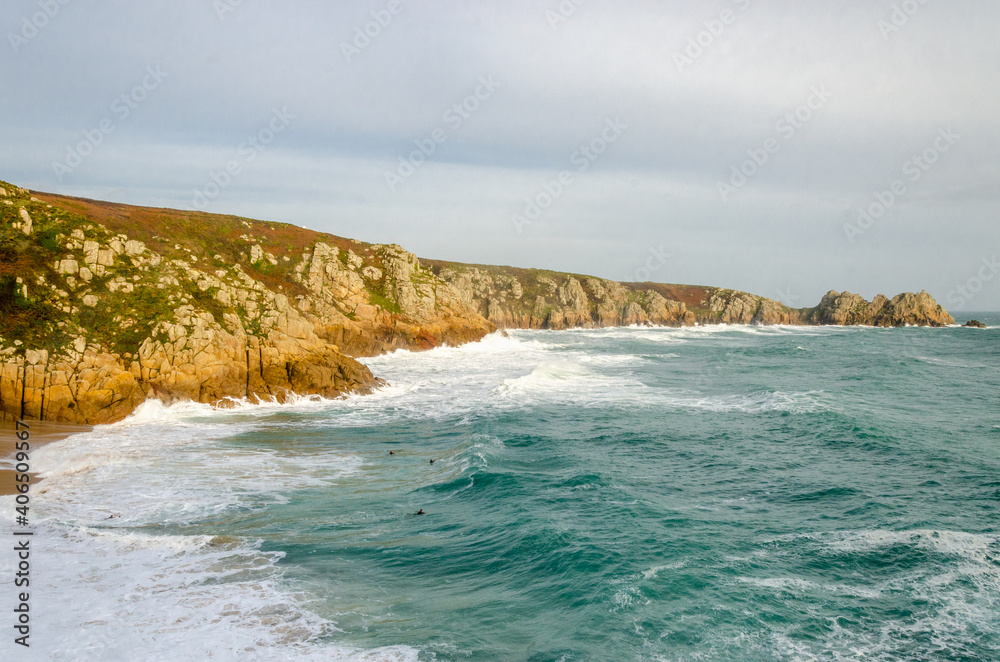 Porthcurno Beach Porthcurno, Cornwall, England, United Kingdom UK 