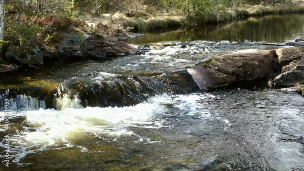 Zoomed in view of a river circling in slow motion. Zoomed in view of a river circling in slow motion.
