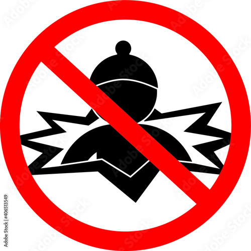 Winter swimming vector sign or icon. Ice swim in freezing cold water in ice-hole. Simple and easily understandable illustration.