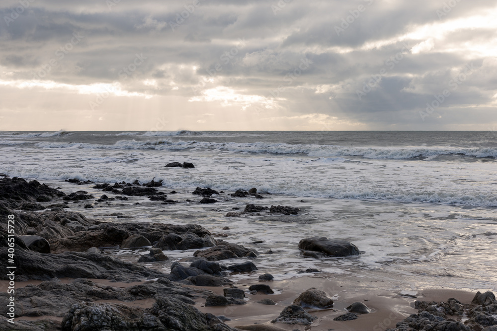 cote Bretagne atlantique en hivers