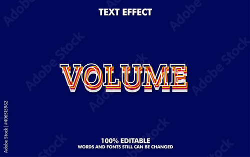Volume Retro Text Effect