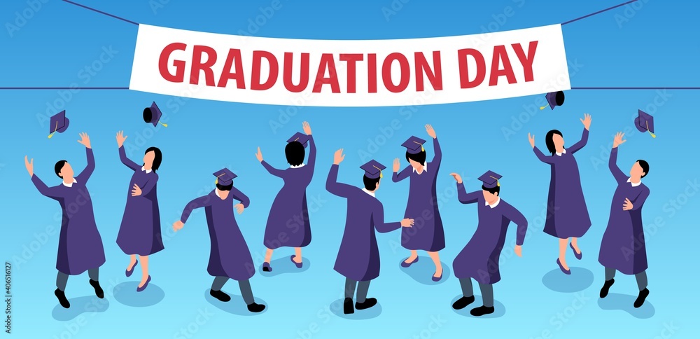 Fototapeta premium Graduation Day Horizontal Composition