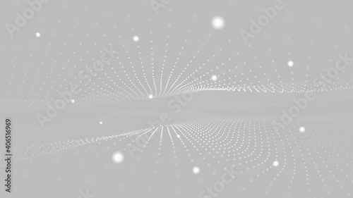 abstract 3d particle wave mesh i