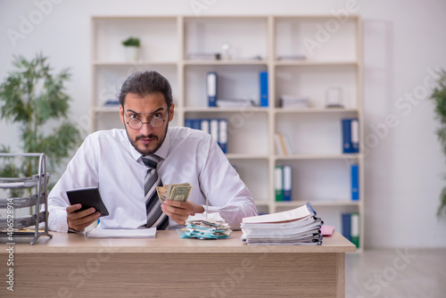 Young male bookkeeper in budget planning concept © Elnur