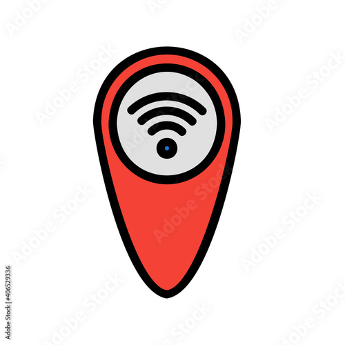 Place icon vector illustration in filled line style about internet of things for any projects
