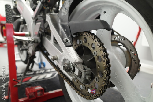 close up of a wheel of a motorcycle