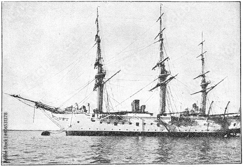 Foto SMS Nixe (1879) - a steam corvette (training ship for naval cadets) built for the German Kaiserliche Marine (Imperial Navy)
