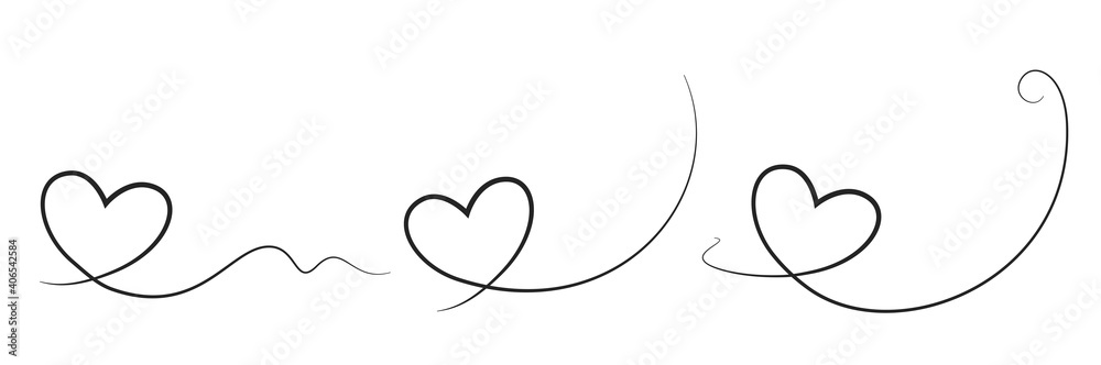 heart line decor set. valentines, wedding and love design element. romantic decoration. heart line decor set. valentines, wedding and love design element. romantic decoration.