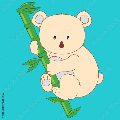 Illustration vector cute koala and background for fashion design or other products.