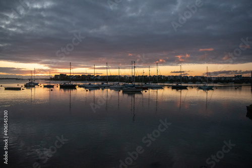 sunrise at the harbor