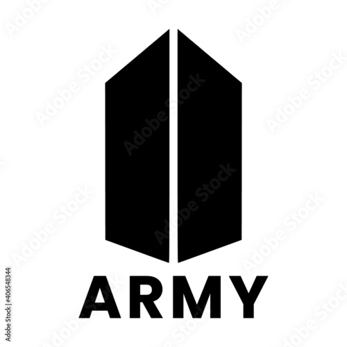 Fotografia logo fans BTS ,army ,Bangtan Boys , new logo on white background