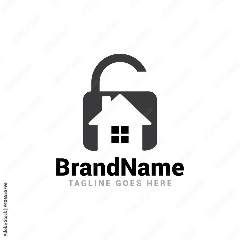 Padlock logo icon vector template. Padlock logo icon vector template.