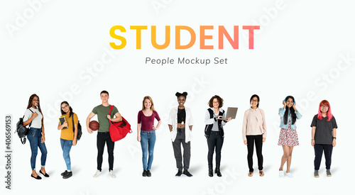 Young student character mockups set © Rawpixel.com