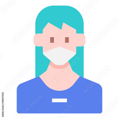 Actress icon for web element , webpage, application, card, printing, social media, posts etc.