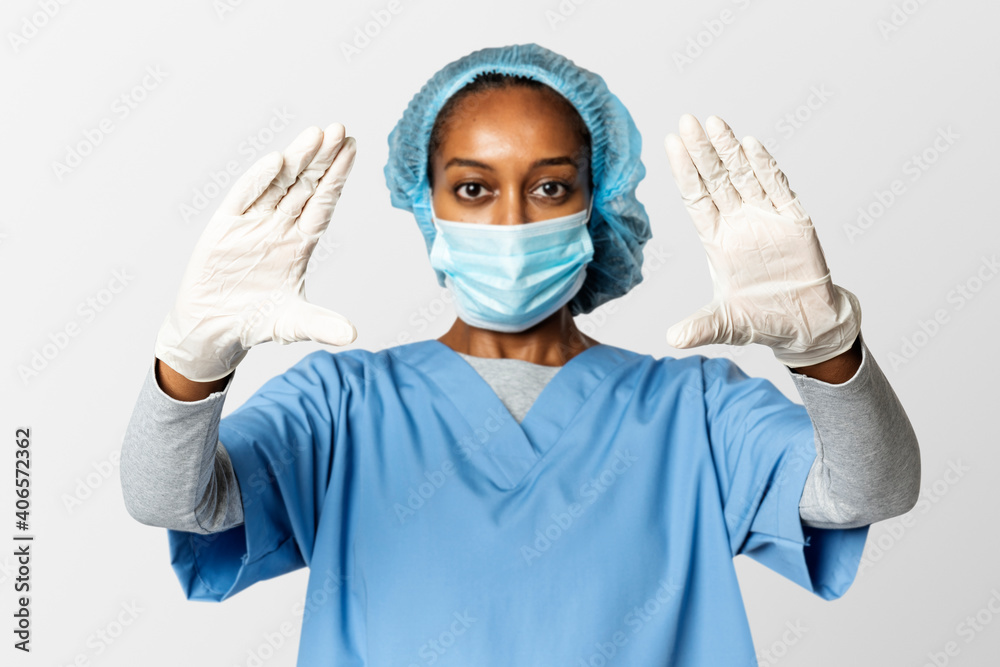 Doctor touching modern virtual screen interface medical technology Doctor touching modern virtual screen interface medical technology