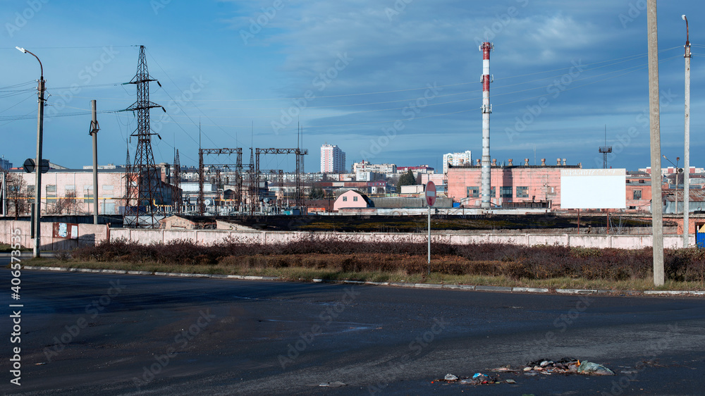 Urban landscape in the Russian countryside Urban landscape in the Russian countryside
