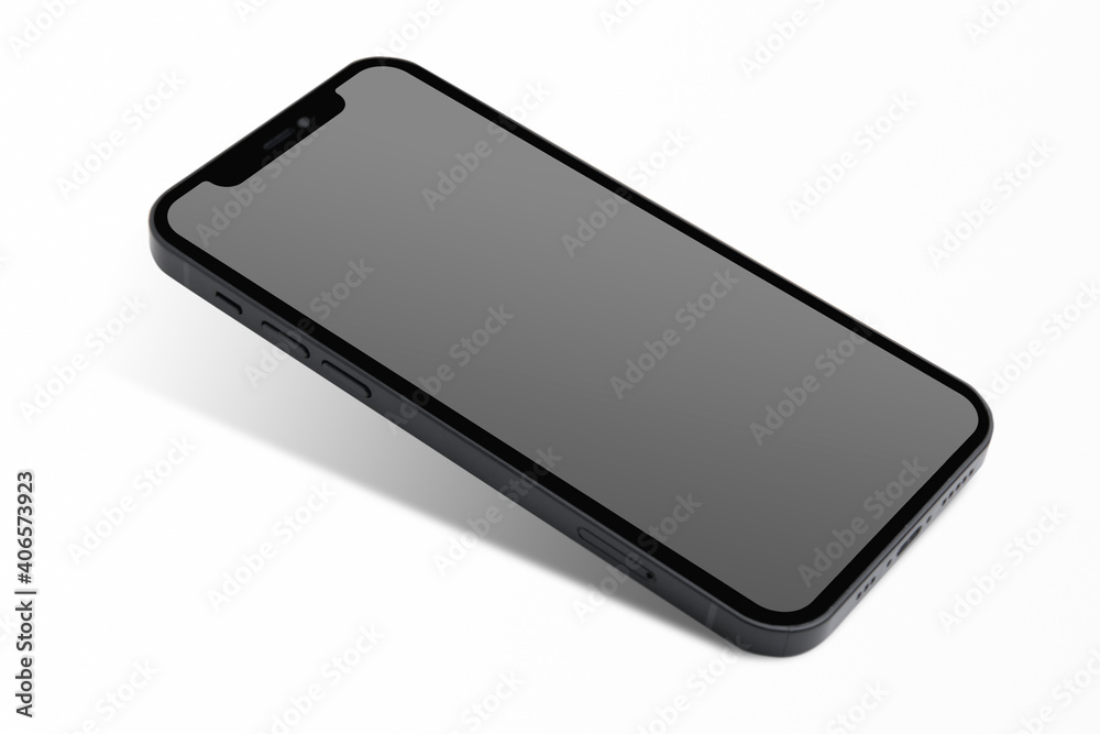 Smartphone with blank black screen innovative future technology Smartphone with blank black screen innovative future technology