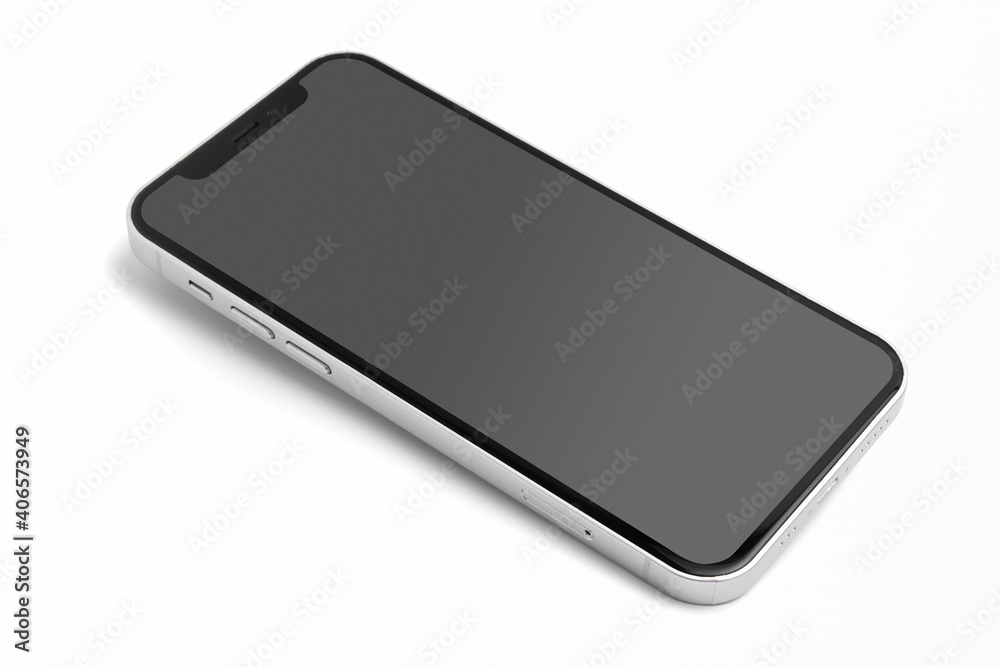 Smartphone with blank black screen innovative future technology Smartphone with blank black screen innovative future technology