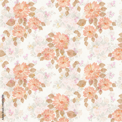 abstract digital flower design pattern on backgorund1ok