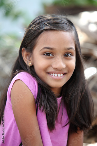 Beautiful Indian teen girl portrait.