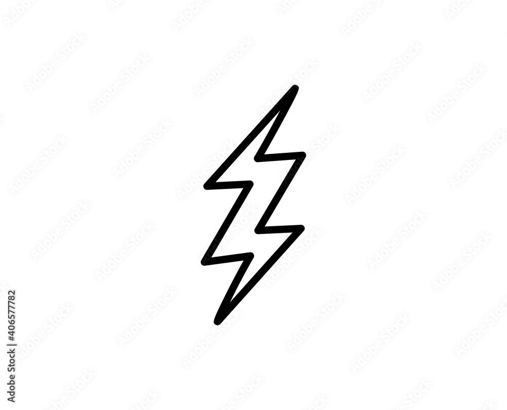 Flash line icon. Vector symbol in trendy flat style on white background. Flash sing for design. Flash line icon. Vector symbol in trendy flat style on white background. Flash sing for design.