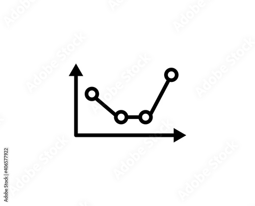 Graph flat icon. Single high quality outline symbol for web design or mobile app. Graph thin line signs for design logo, visit card, etc. Outline pictogram EPS10