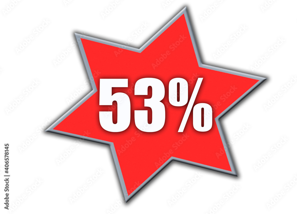 53 Percent off 3d Sign on White Background, Special Offer 53% Discount Tag, Sale Up to 53 Percent Off,big offer, Sale, Special Offer Label, Sticker, Tag, Banner, Advertising, offer Icon 53 Percent off 3d Sign on White Background, Special Offer 53% Discount Tag, Sale Up to 53 Percent Off,big offer, Sale, Special Offer Label, Sticker, Tag, Banner, Advertising, offer Icon