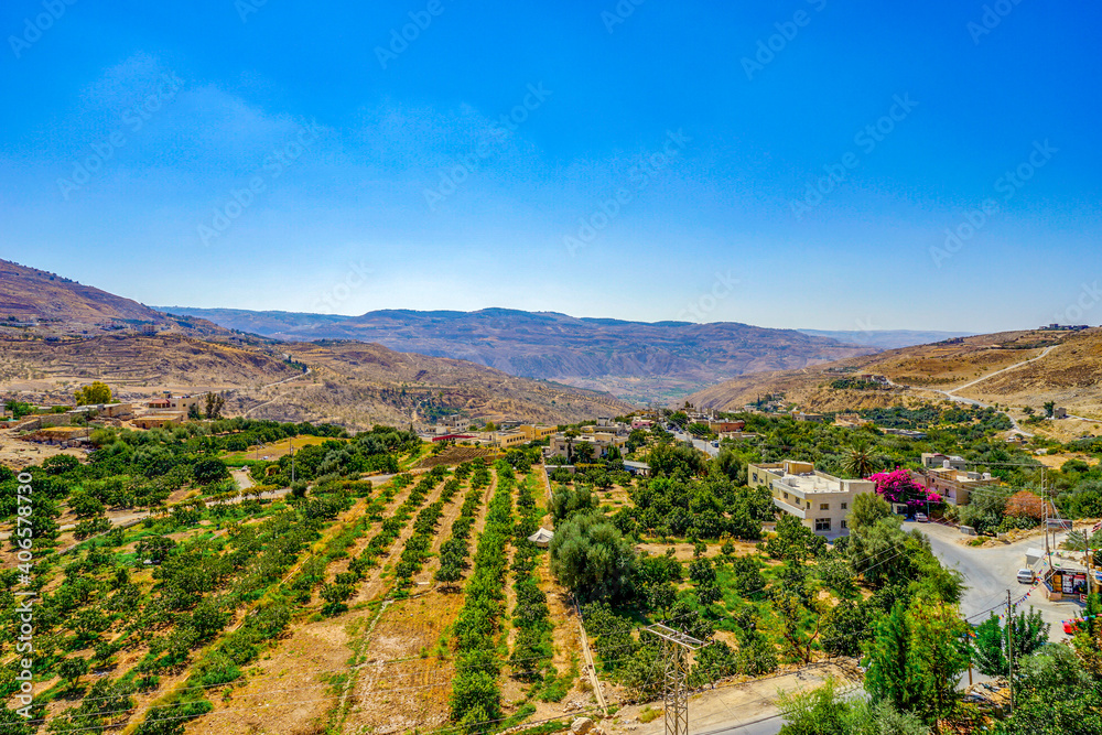 Landscape on the way to the city of Ajloun in the northern Jordan.