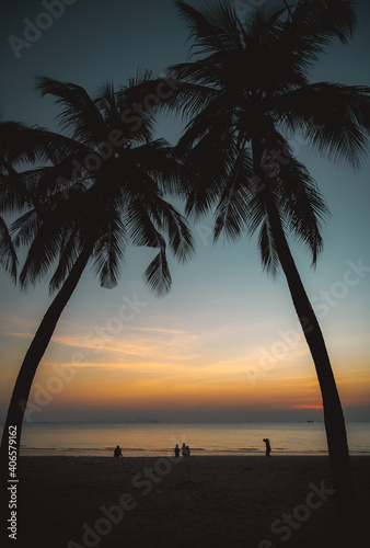 sunset on the beach