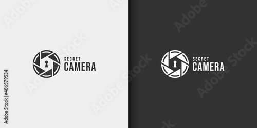 Creative camera reel with keyhole logo design inspiration