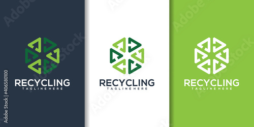Recycle logo or icon vector design