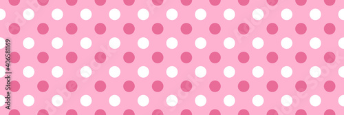 wide pink polka dots seamless vector pattern