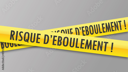 Logo risque d'éboulement.
