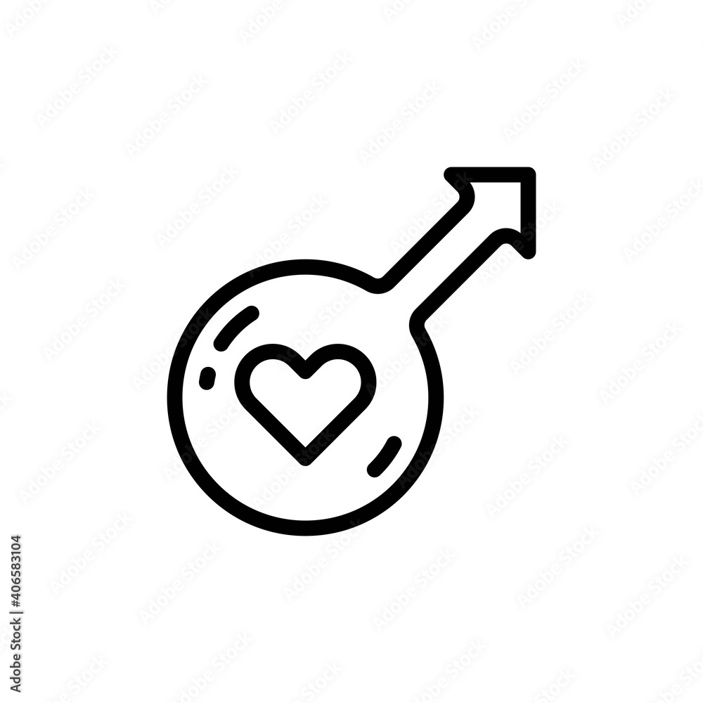 gender male icon in line style isolated on white background. EPS 10 gender male icon in line style isolated on white background. EPS 10