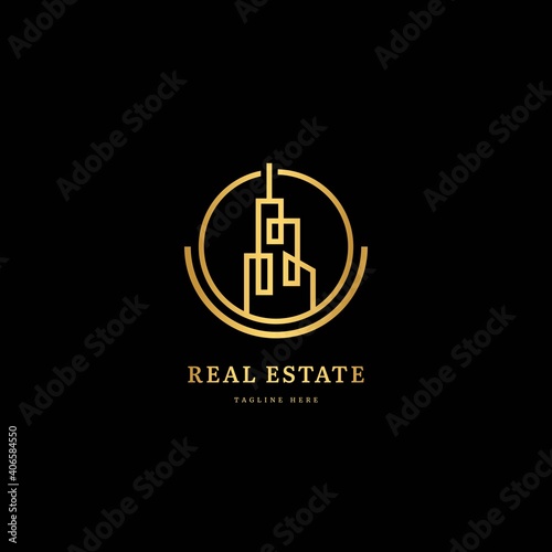 Real estate logotype. Fit for company and business property.