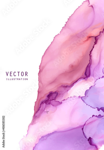 Alcohol ink vector texture. Fluid ink abstract background.
