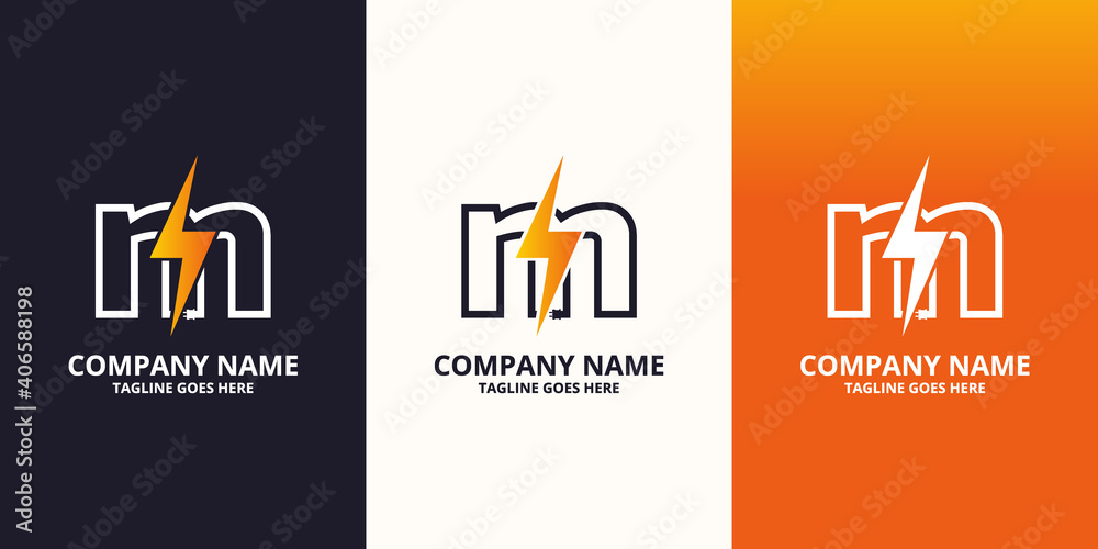 Flash initial letter m Logo Icon Template. Illustration vector graphic. Design concept Electrical Bolt and electric plugs With letter symbol. Perfect for corporate, more technology brand identity Flash initial letter m Logo Icon Template. Illustration vector graphic. Design concept Electrical Bolt and electric plugs With letter symbol. Perfect for corporate, more technology brand identity
