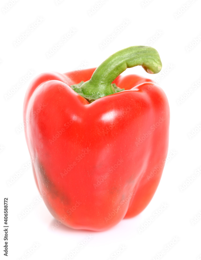 red paprika isolated on white