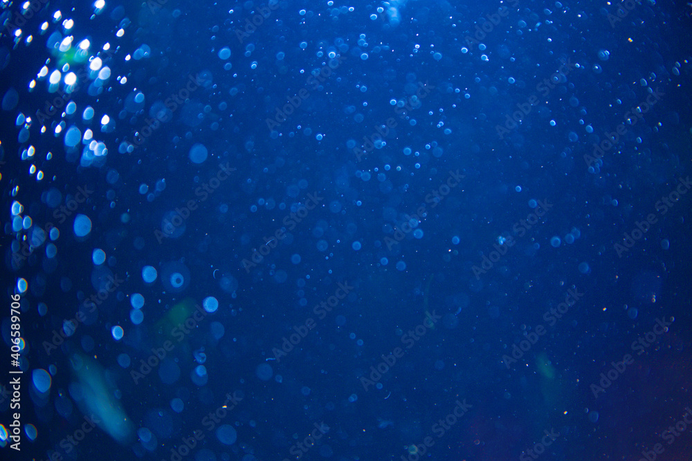Abstract blue defocus bokeh glitter Abstract blue defocus bokeh glitter