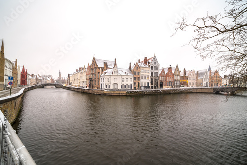 An view at Bruges during the winter