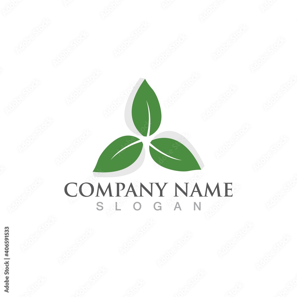 Logos of green Tree leaf ecology Logos of green Tree leaf ecology