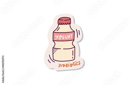yogurt drink bottle sticker design