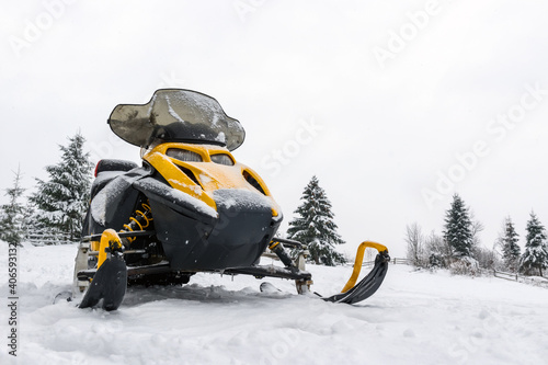Snowmobiles are ready for adventure ride photo