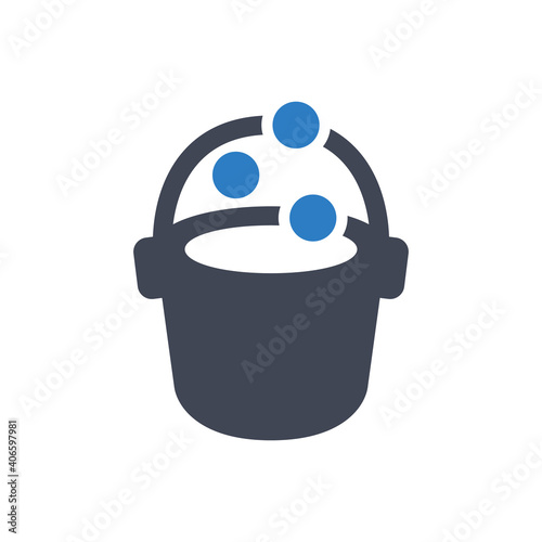 Washing bucket icon