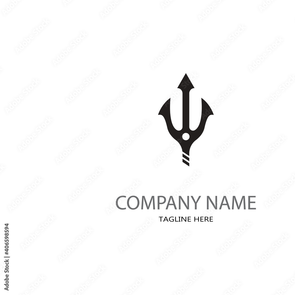 Trident Logo Template vector icon illustration design Trident Logo Template vector icon illustration design