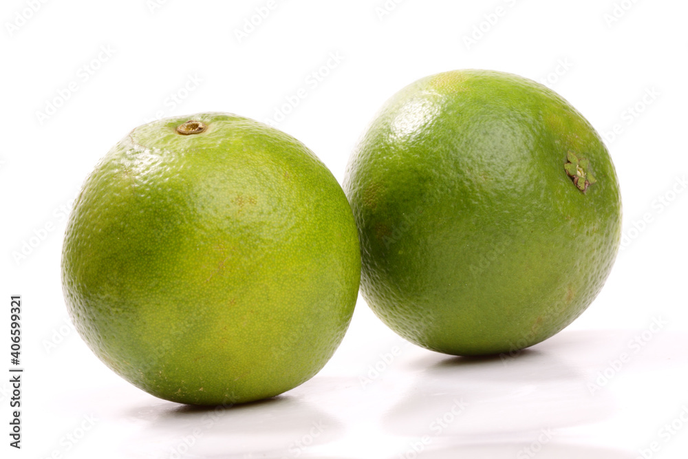 Fresh ripe lime Isolated on white background Fresh ripe lime Isolated on white background