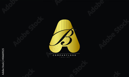 ab Abstract initial monogram letter alphabet logo design