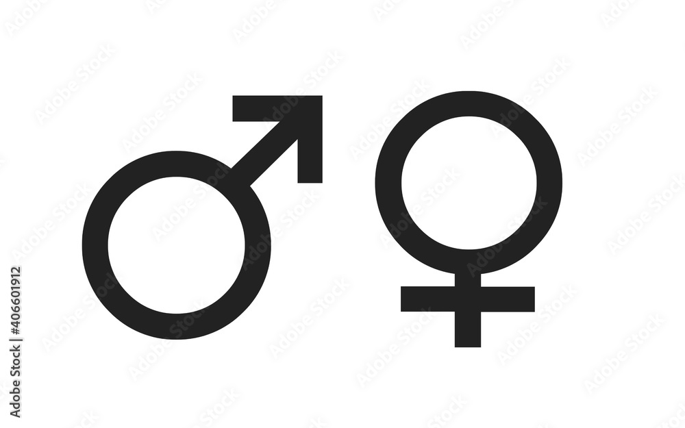 male and female symbols on a white background male and female symbols on a white background