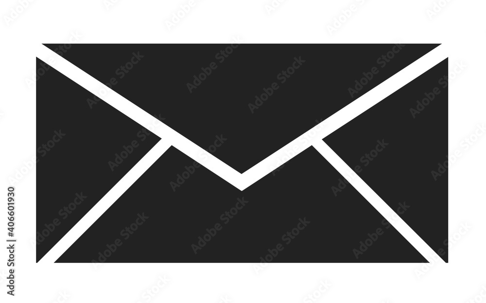 icon with a black envelope icon with a black envelope